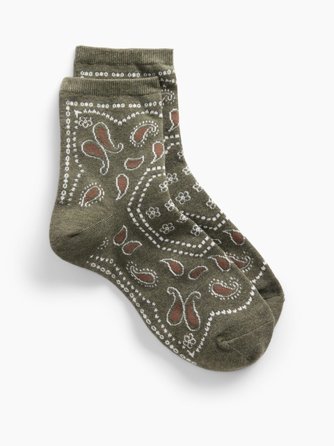 CHAUSSETTES COURTES À MOTIF CACHEMIRE