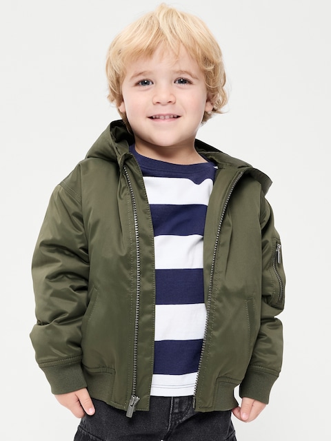 BLOUSON D'AVIATEUR SURDIMENSIONNÉ HYDRORÉSISTANT EN SATIN POUR TOUT-PETIT