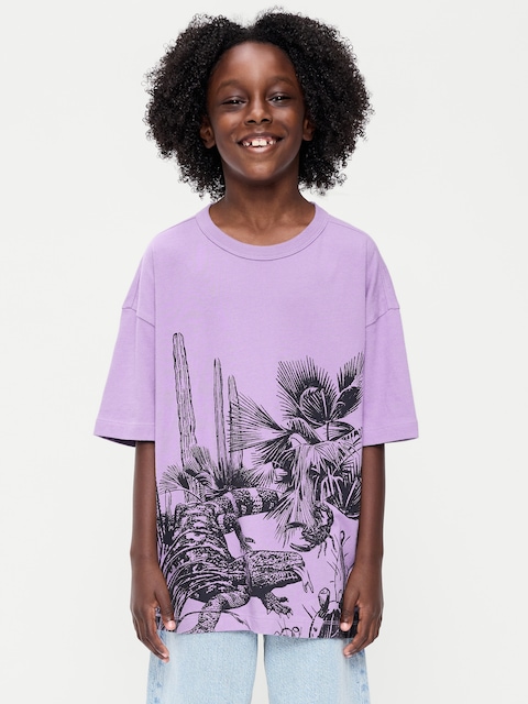 Oversized Short-Sleeve Graphic T-Shirt for Boys