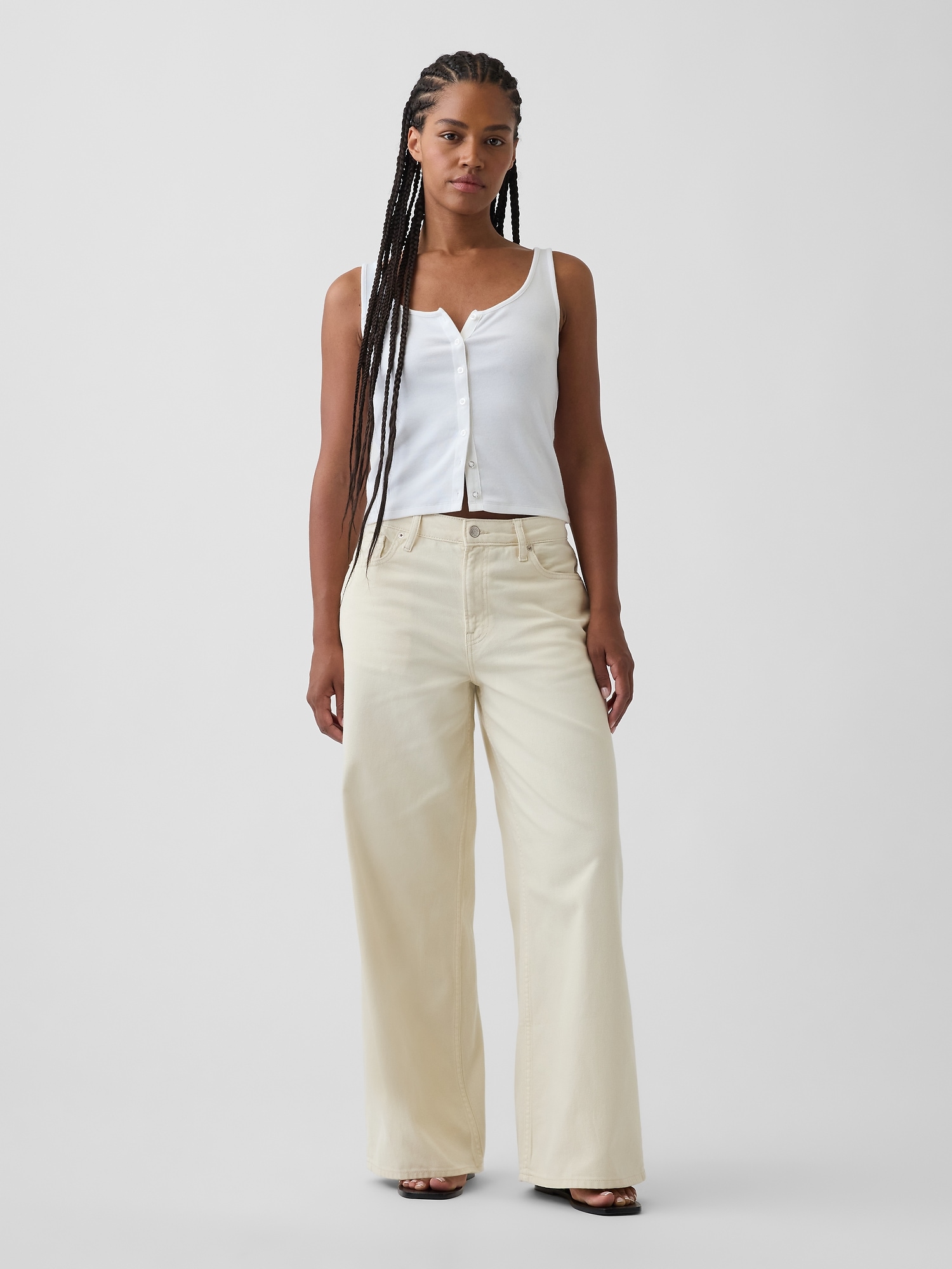 Curvy Mid Rise UltraSoft Baggy Jeans