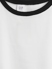 リブ クロップド リンガーTシャツ (キッズ)-3