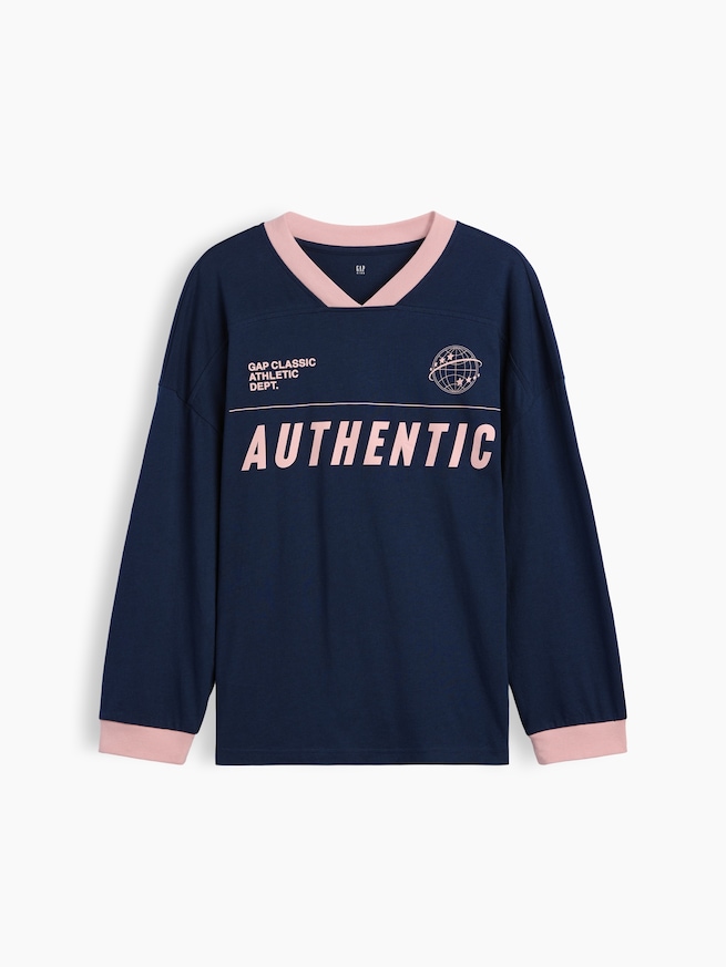 オーバーサイズ アスレチック ジャージーTシャツ (キッズ)-1