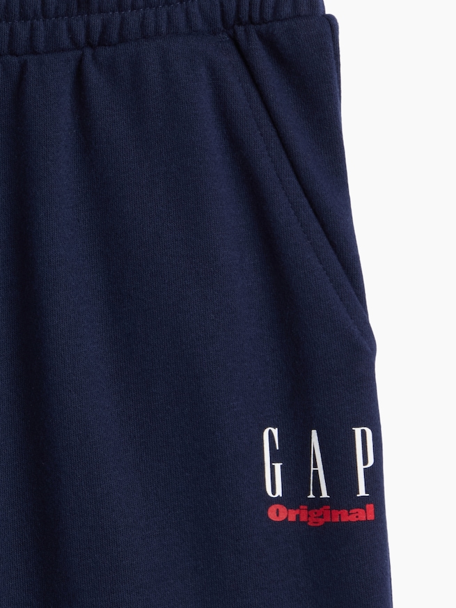 ヴィンテージソフト フレンチテリー GAPロゴ ワイド スウェットパンツ (キッズ)-4