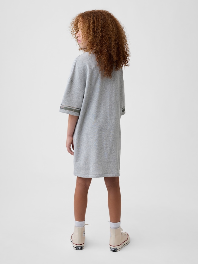 オーバーサイズ フレンチテリー Tシャツワンピース (キッズ)-2
