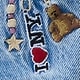 ローライズ 刺しゅう I LOVE NY バギーデニム (キッズ)