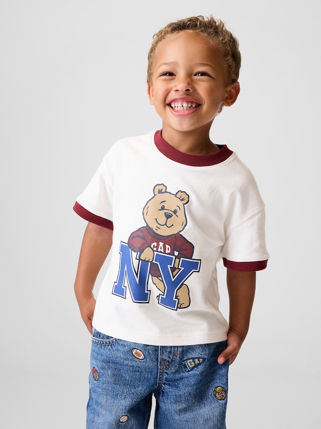 ブラナンベア グラフィック GAPロゴ リンガーTシャツ (幼児・ベビー)-0