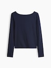 クロースニット ジャージー スクープバックTシャツ-5