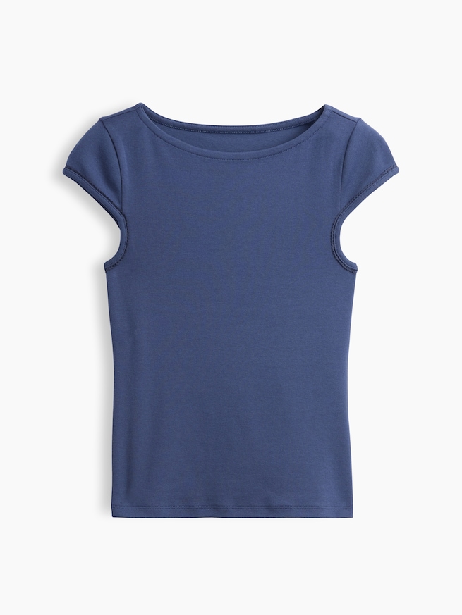 モダン ボートネックTシャツ-4