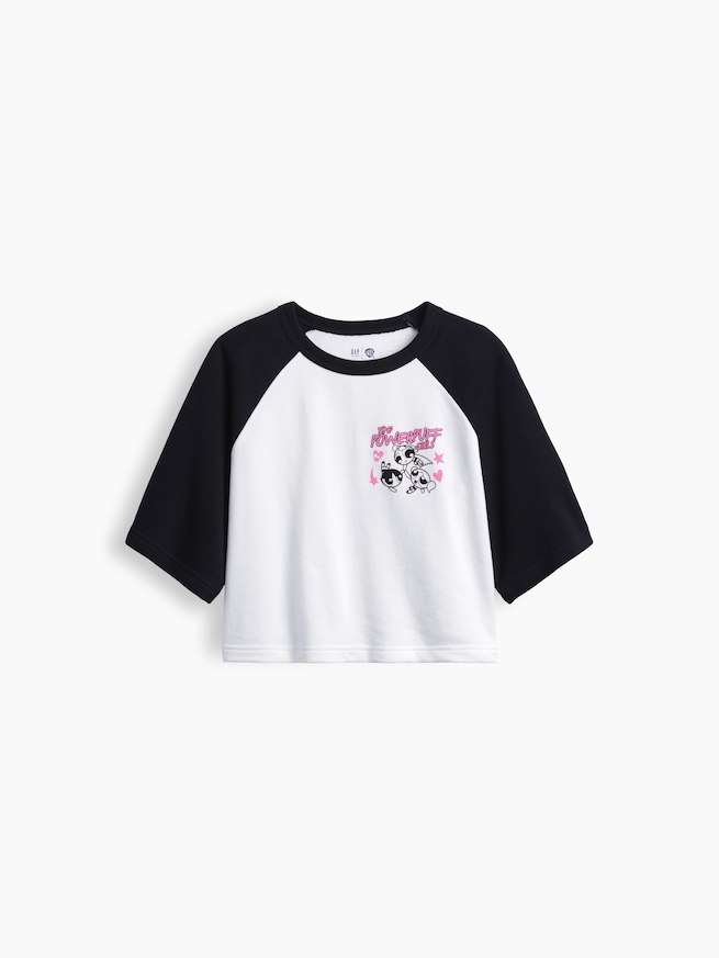 フレンチテリー パワーパフガールズ ラグランスウェットシャツ (キッズ)-1