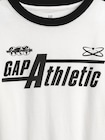 オーバーサイズ GAP Athleticロゴ Tシャツ (キッズ)-3
