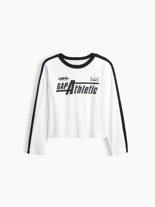 オーバーサイズ GAP Athleticロゴ Tシャツ (キッズ)-1