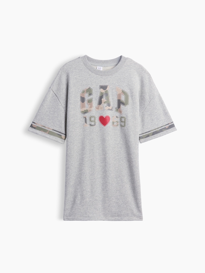 オーバーサイズ フレンチテリー Tシャツワンピース (キッズ)-1