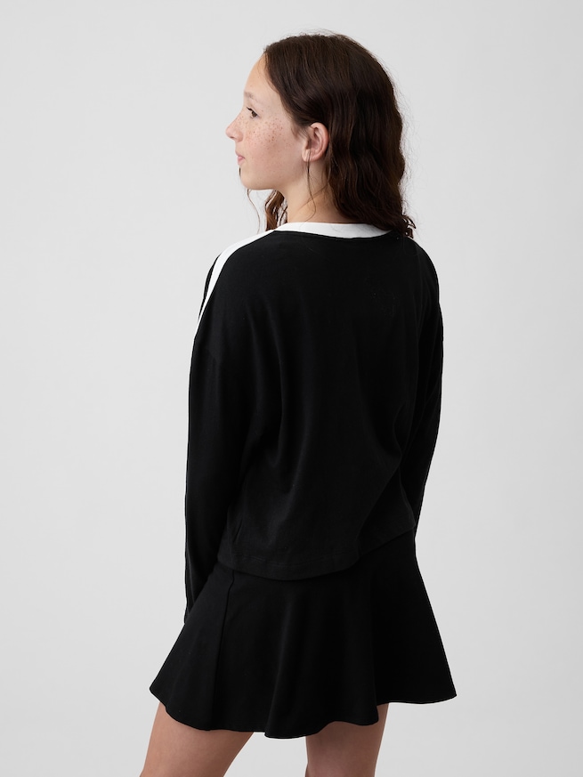 オーバーサイズ GAP Athleticロゴ Tシャツ (キッズ)-2