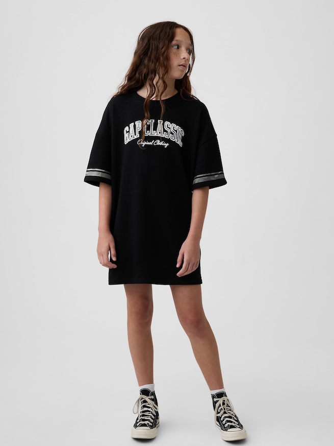 オーバーサイズ フレンチテリー Tシャツワンピース (キッズ)-0