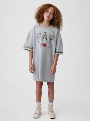 オーバーサイズ フレンチテリー Tシャツワンピース (キッズ)