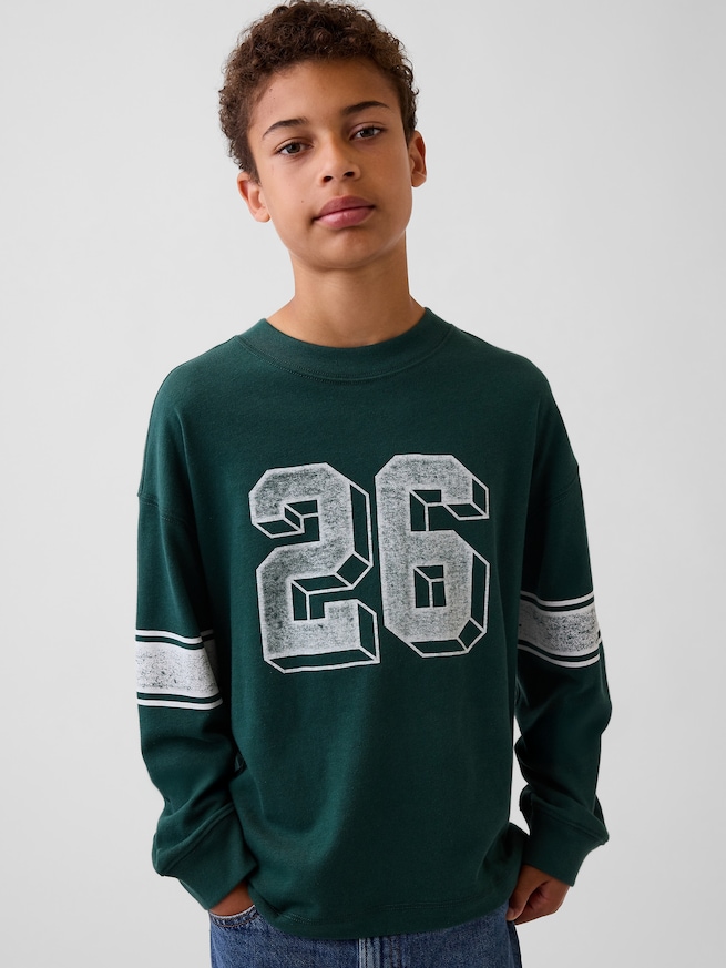 ヘビーウェイト オーバーサイズ グラフィックTシャツ (キッズ)-5