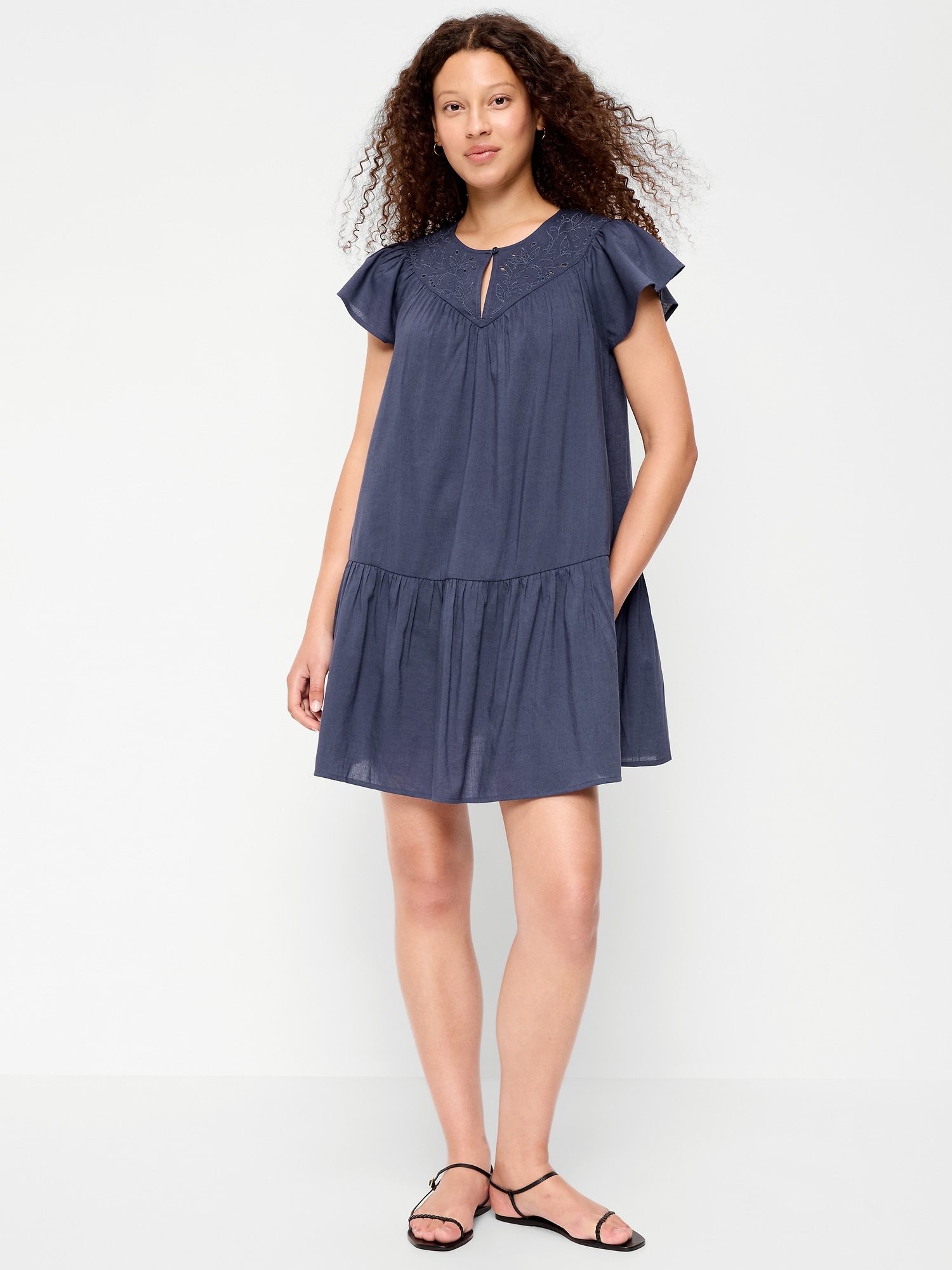 old navy tiered shirt dress Tiered Mini Swing T-Shirt Dress