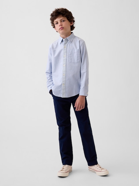 Kids Modern Uniform Slim Straight Khakis