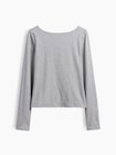 クロースニット ジャージー スクープバックTシャツ-5
