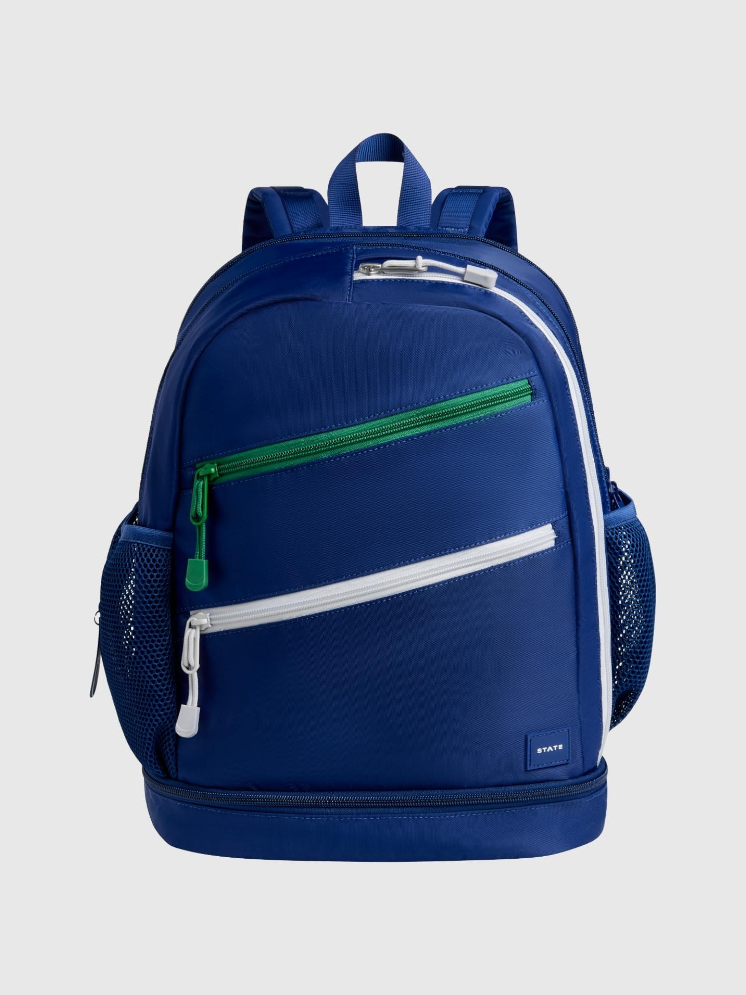 gap blue mini backpack State Bags Kane ~ Heart Born Yesterday Multiple Interior Compartments Mini Diaper Backpack | Navy