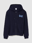 リラックスフィット GAPロゴ フレンチテリー ジップアップパーカー-0