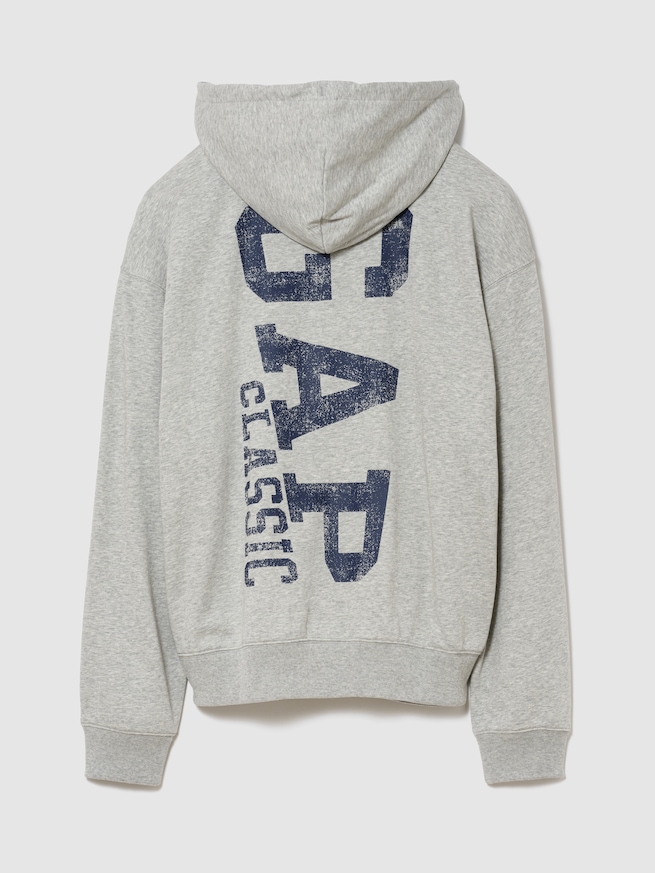 リラックスフィット GAPロゴ フレンチテリー ジップアップパーカー-1