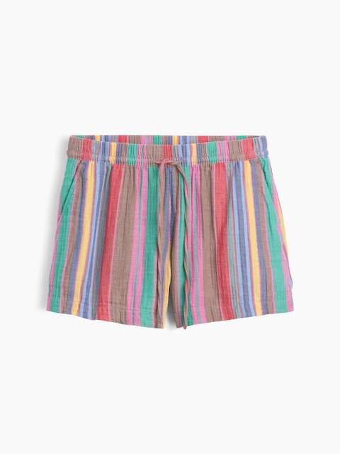 4" Mid Rise Cotton Gauze Easy Shorts