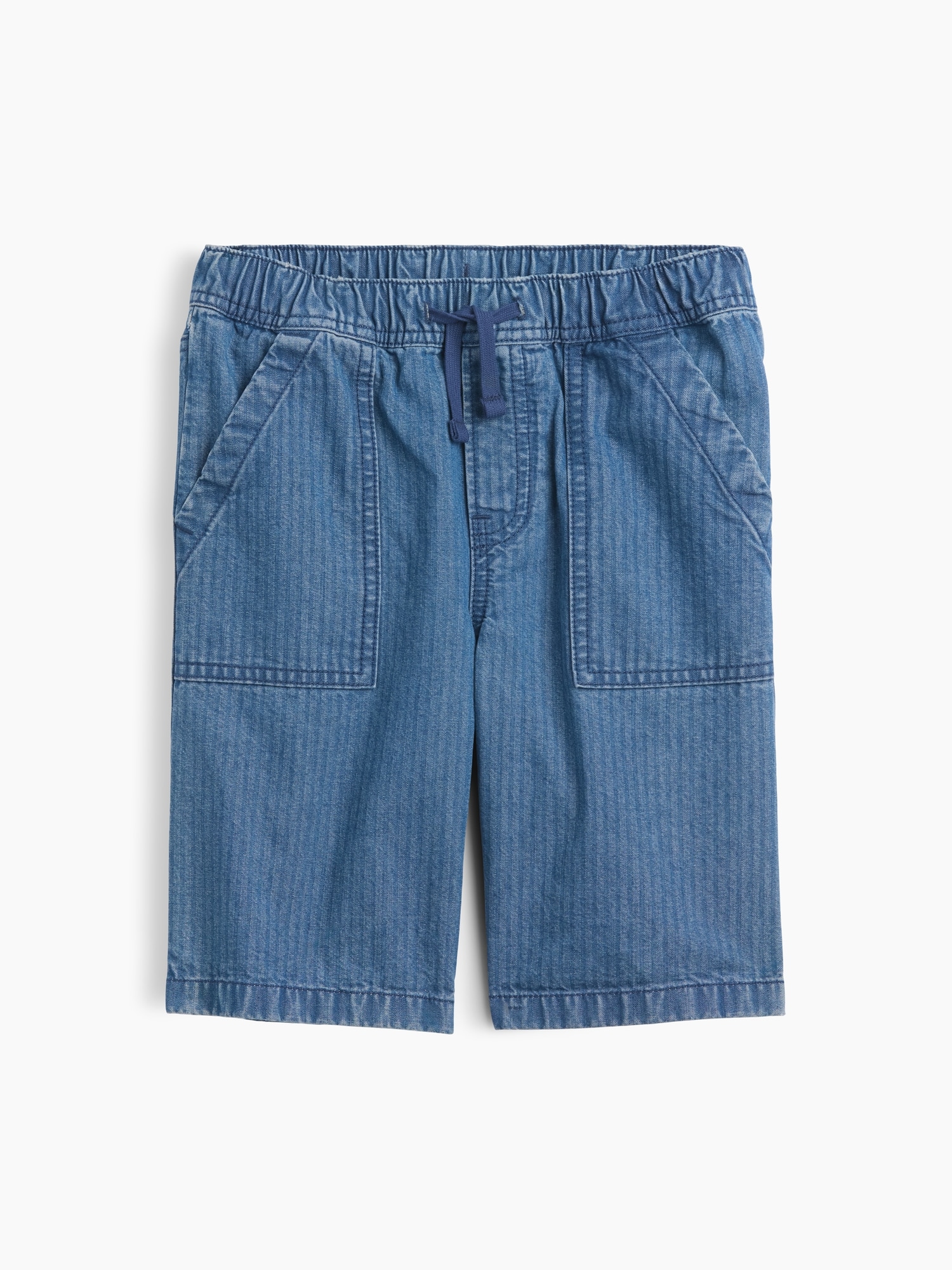 Kids Pull-On Loose Textured Denim Shorts