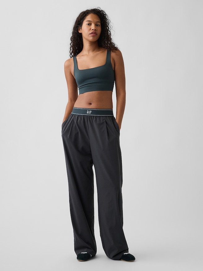 GapFit ダーツ イージーウエスト GAPロゴパンツ-5