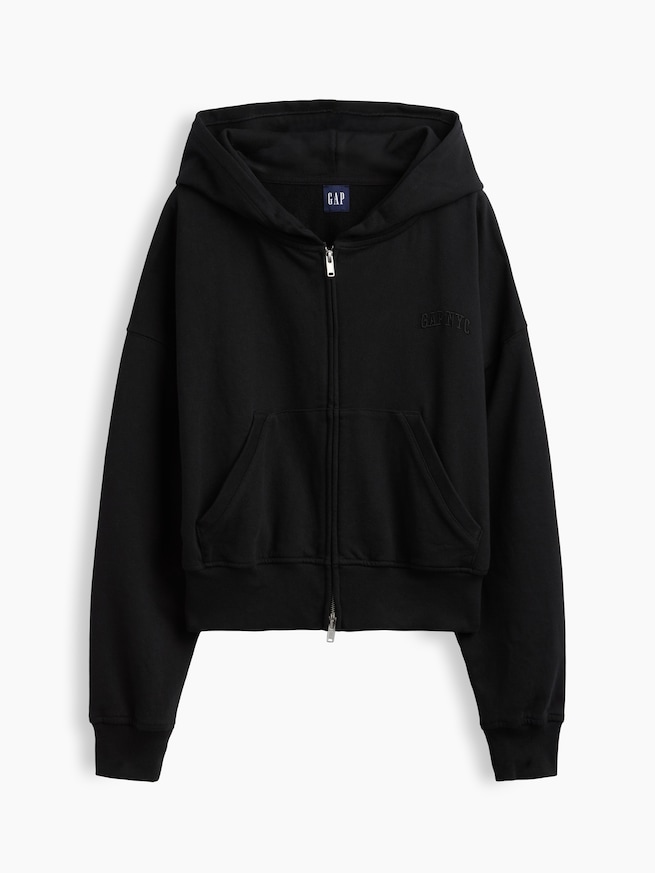 フレンチテリー GAP NYC オーバーサイズ ジップアップパーカー-5