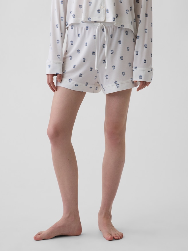 SoftMade ソフトメード モダール パジャマ ショートパンツ-2