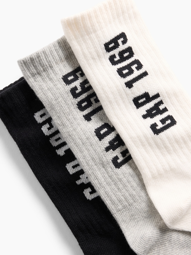 GAP1969ロゴ クルーソックス 3足セット-1