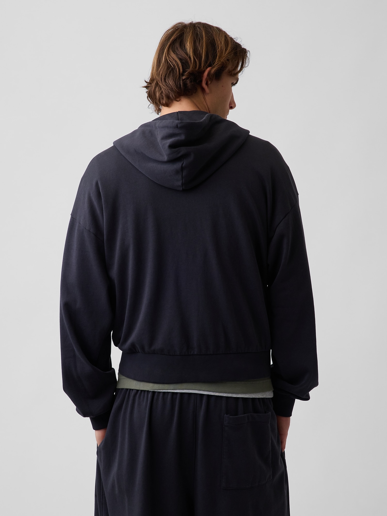 Gap公式オンラインストア | VintageSoft Oversized Gap Logo Zip Hoodie