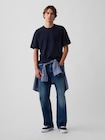 ヘビーウェイト リラックスフィット GAPロゴ クロップドTシャツ-1