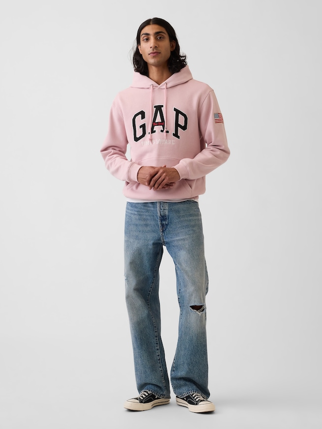 ヴィンテージソフト GAP NYタイムズスクエア リラックスフィットパーカー-1