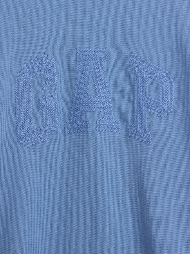 ヘビーウェイト リラックスフィット GAPロゴ クロップドTシャツ-1