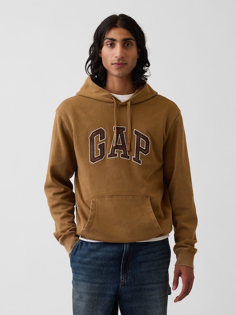 CHANDAIL À CAPUCHON VINTAGEDOUX AVEC LOGO INCURVÉ POUR ADULTE
