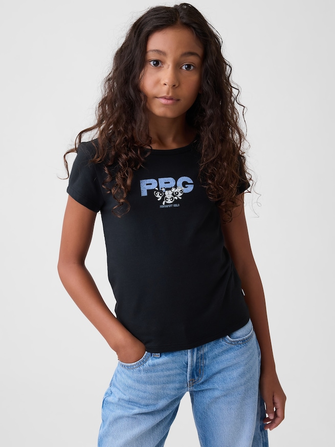 パワーパフガールズ フィットTシャツ (キッズ)-0