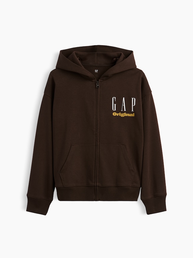ヴィンテージソフト フレンチテリー リラックスフィット GAPロゴ ジップアップパーカー (キッズ)-1