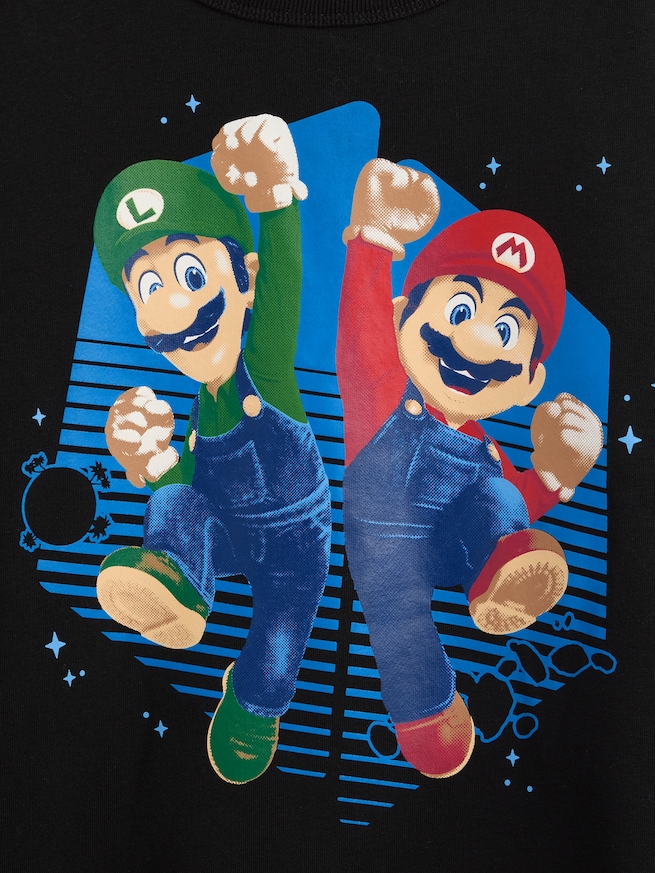 GapKids スーパーマリオ リラックスフィット グラフィックスウェットシャツ-4