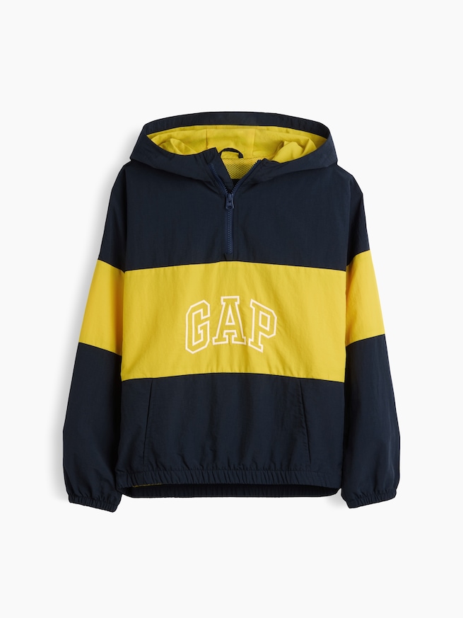 リサイクル100% GAPロゴ アノラックジャケット (キッズ)-1