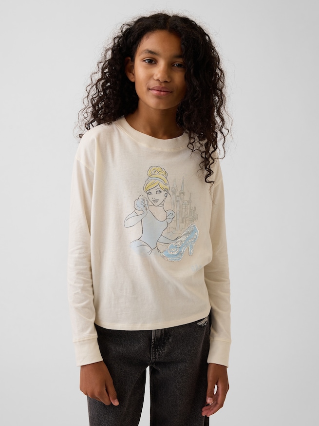 オーバーサイズ フリッピースパンコール グラフィックTシャツ (キッズ)-0