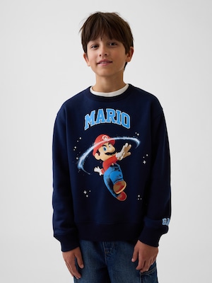 GapKids スーパーマリオ リラックスフィット グラフィックスウェットシャツ