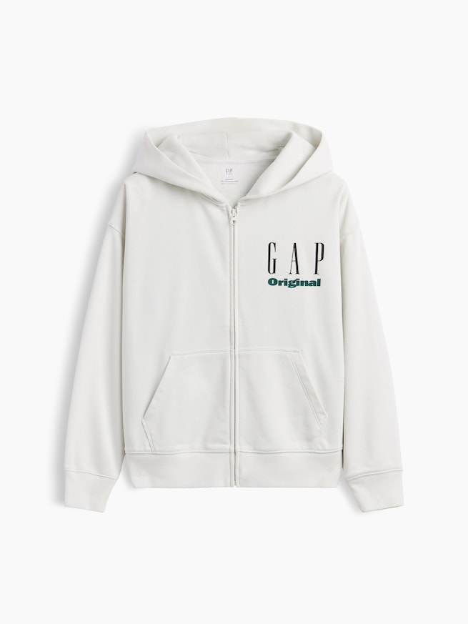 ヴィンテージソフト フレンチテリー リラックスフィット GAPロゴ ジップアップパーカー (キッズ)-1