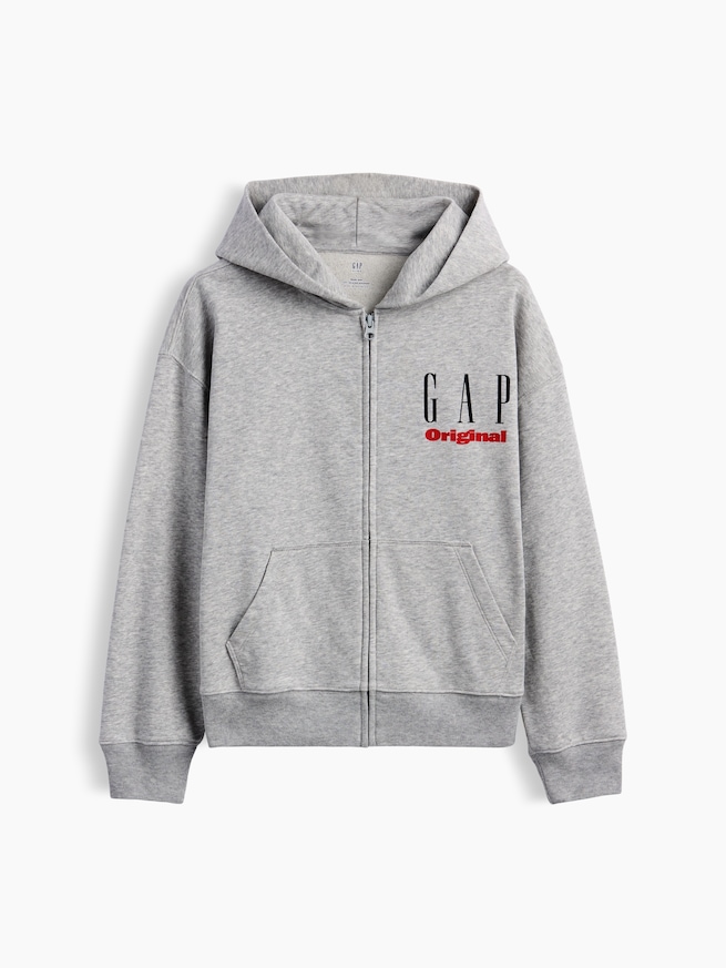 ヴィンテージソフト フレンチテリー リラックスフィット GAPロゴ ジップアップパーカー (キッズ)-1