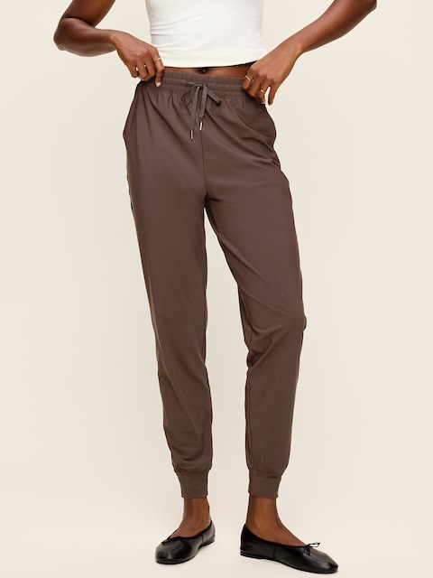 PANTALON DE JOGGING TECH ÉLÉGANT À TAILLE HAUTE