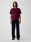 ヘビーウェイト リラックスフィット GAPロゴ クロップドTシャツ-1