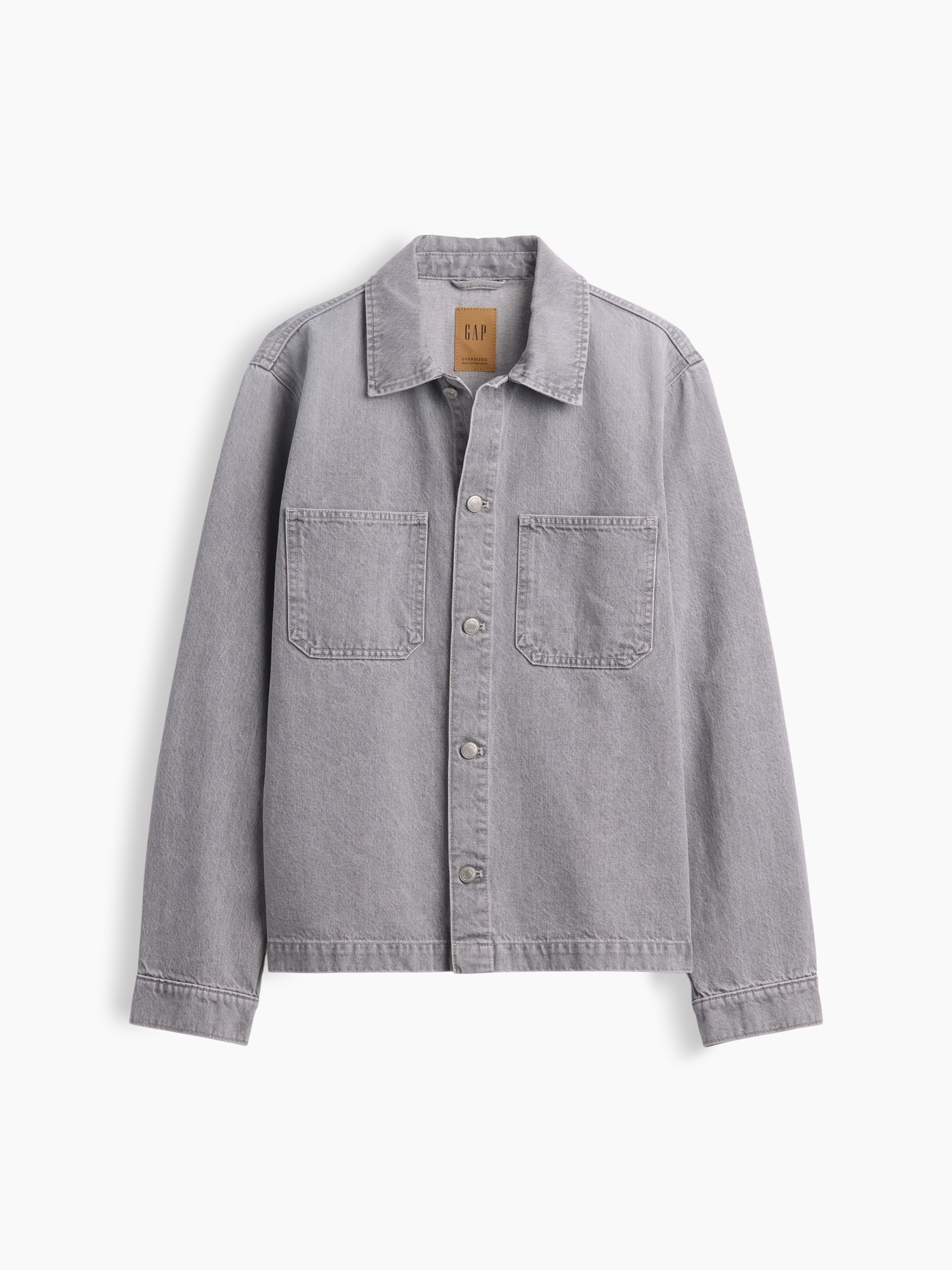 Denim Relaxed Utility Shirt Jacket