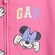 Gap x ディズニー ミニーマウス リラックスフィット グラフィック ジップアップパーカー