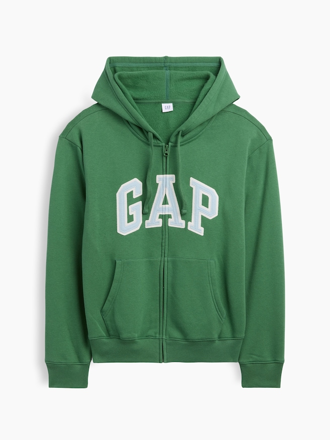 リラックスフィット GAPロゴ ジップアップパーカー-3